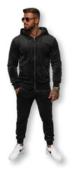 Vīriešu melns velūra komplekts Silk JS/8C1169/29-53016-XXL cena un informācija | Sporta apģērbs vīriešiem | 220.lv