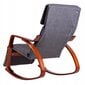 Šūpuļkrēsls regulējams kāju balsts koka rokas cena un informācija | Atpūtas krēsli | 220.lv
