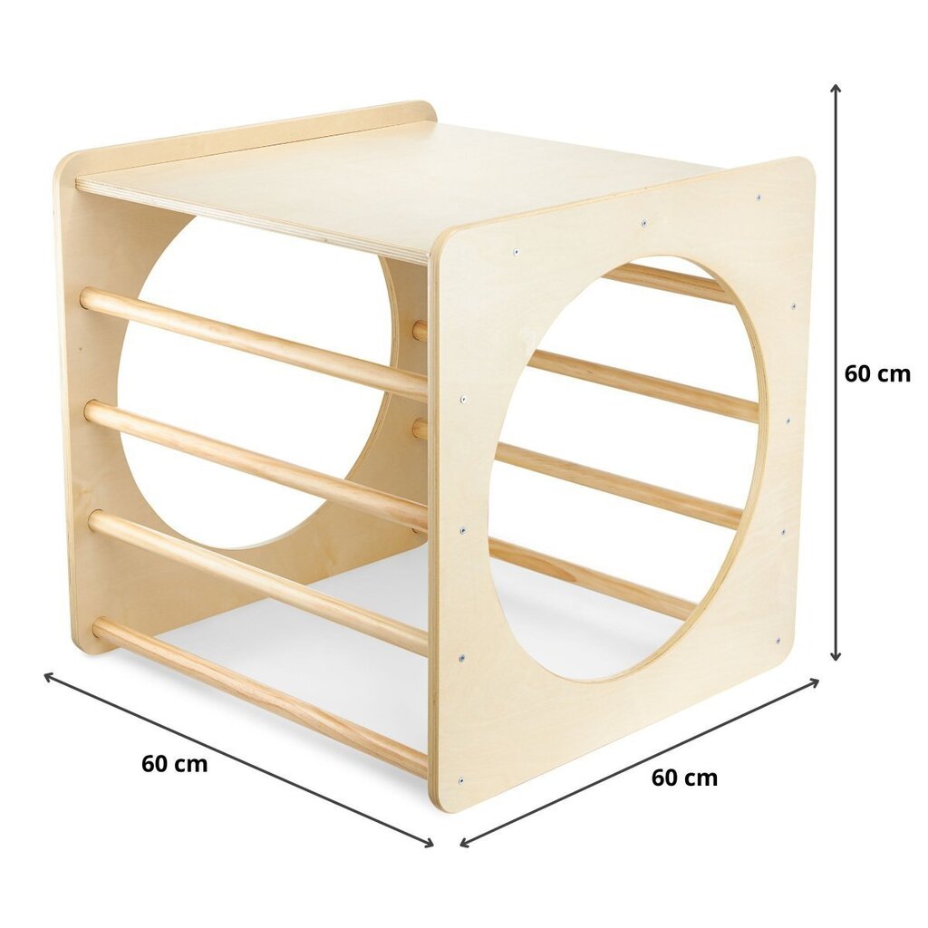 Koka kāpšanas kubs, bērnu tunelis, rotaļu laukums cena un informācija | Attīstošās rotaļlietas | 220.lv