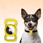 Silikona Airtag turētājs kaķu vai suņu apkaklei, dzeltens cena un informācija | Apkakles, siksnas suņiem | 220.lv