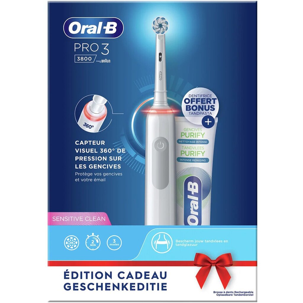 Oral-B Pro 3 3800 cena un informācija | Elektriskās zobu birstes | 220.lv