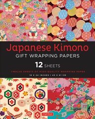 Japanese Kimono Gift Wrapping Papers - 12 Sheets: 18 x 24 inch (45 x 61 cm) Wrapping Paper цена и информация | Книги о питании и здоровом образе жизни | 220.lv