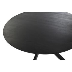 Pusdienu galds DKD Home Decor Melns Metāls Mango koks (130 x 130 x 76 cm) cena un informācija | Virtuves galdi, ēdamgaldi | 220.lv