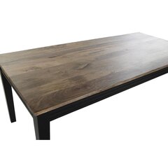 Pusdienu galds DKD Home Decor Dabisks Melns Metāls Mango koks (200 x 90 x 75 cm) cena un informācija | Virtuves galdi, ēdamgaldi | 220.lv