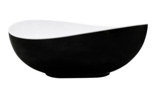 Vonia Besco Siya Matt Black&White 172, su Klik-klak Graphite valomu iš viršaus цена и информация | Для ванны | 220.lv