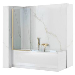 Vannas sieniņa Rea Elegant, 80 cm cena un informācija | Piederumi vannām un dušas kabīnēm | 220.lv