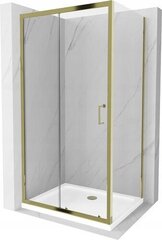 Dušas kabīne Mexen Apia White/Gold, 140 x 70 cm cena un informācija | Dušas kabīnes | 220.lv
