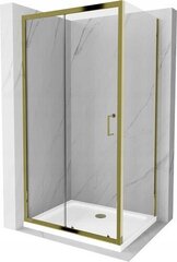 Dušas kabīne Mexen Apia white/Gold, 130 x 100 cm cena un informācija | Dušas kabīnes | 220.lv