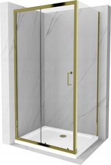 Dušas kabīne Mexen Apia White/Gold, 110 x 70 cm cena un informācija | Dušas kabīnes | 220.lv