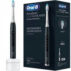 Зубная щетка Braun Oral-B для полости рта Pulsonic Slim Luxe 4000, черная, черная, черная (437246) цена и информация | Электрические зубные щетки | 220.lv