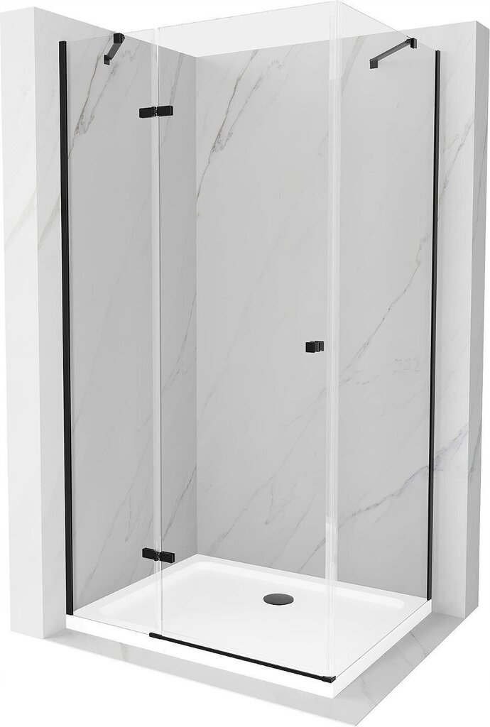 Dušas kabīne Mexen Roma White/Black, 90 x 80 cm cena un informācija | Dušas kabīnes | 220.lv