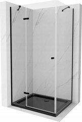 Dušas kabīne Mexen Roma Black, 120 x 80 cm cena un informācija | Dušas kabīnes | 220.lv
