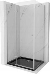 Dušas kabīne Mexen Roma Black/Chrome, 90 x 120 cm cena un informācija | Dušas kabīnes | 220.lv