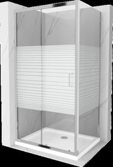 Dušas kabīne Mexen Apia ar paliktni un sifonu, daļēji matēta, 140 x 100 cm cena un informācija | Dušas kabīnes | 220.lv