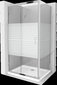 Dušas kabīne Mexen Apia ar paliktni un sifonu, daļēji matēta, 110 x 100 cm цена и информация | Dušas kabīnes | 220.lv