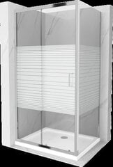 Dušas kabīne Mexen Apia ar paliktni un sifonu, daļēji matēta, 110 x 80 cm cena un informācija | Dušas kabīnes | 220.lv
