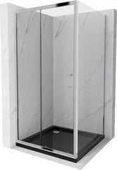 Dušas kabīne Mexen Apia Black/Chrome, 100 x 100 cm cena un informācija | Dušas kabīnes | 220.lv