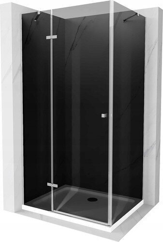 Dušas kabīne Mexen Roma White/Chrome, 100 x 110 cm cena un informācija | Dušas kabīnes | 220.lv