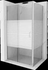 Dušo kabina Mexen Apia su padėklu ir sifonu, Black+White/Black, 100 x 70 cm цена и информация | Душевые кабины | 220.lv