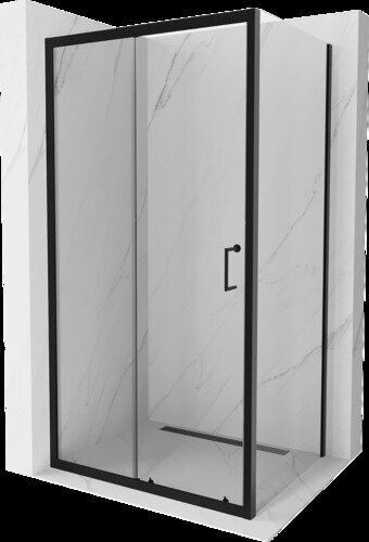 Dušas kabīne Mexen Apia, Black, 105 x 70 cm cena un informācija | Dušas kabīnes | 220.lv