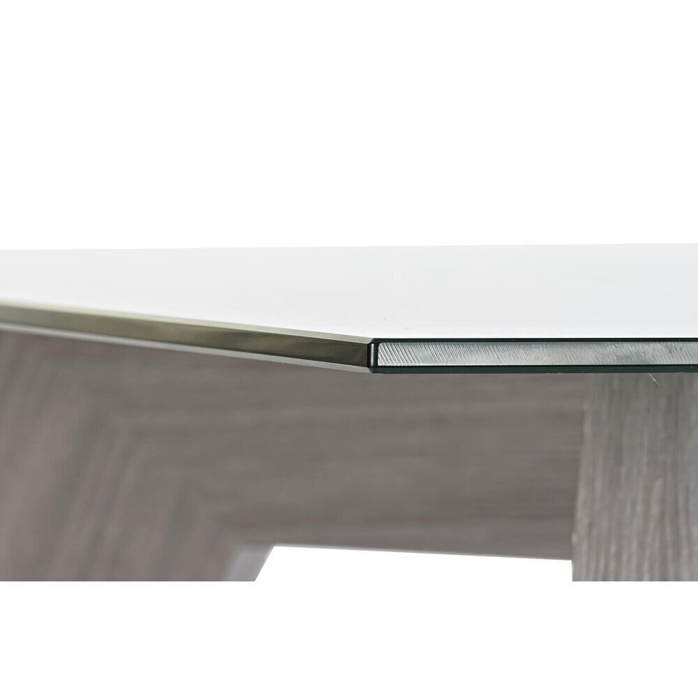 Pusdienu galds DKD Home Decor Stikls Pelēks Caurspīdīgs Koks MDF (160 x 90 x 75 cm) цена и информация | Virtuves galdi, ēdamgaldi | 220.lv