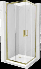 Dušas kabīne Mexen Rio F ar paliktni un sifonu, Gold+White/Gold, 70 x 70 cm cena un informācija | Dušas kabīnes | 220.lv