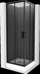Dušas kabīne Mexen Rio ar paliktni un sifonu, Graphite/Black, 70 x 70 cm cena un informācija | Dušas kabīnes | 220.lv