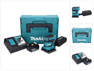 Аккумуляторная эксцентриковая шлифовальная машинка Makita DBO 480 RG1J 18 В 112 x 102 мм + 1х аккумулятор 6,0 Ач + блок зарядки + Makpac цена и информация | Шлифовальные машины | 220.lv