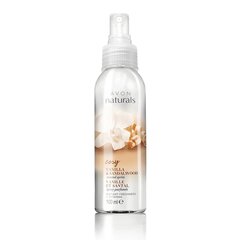 Спрей для тела и постельного белья Vanilla&Sandalwood с ароматом сандала и ванили, 100ml, Avon цена и информация | Кремы, лосьоны для тела | 220.lv