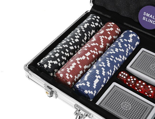 Pokera komplekts čemodānā, 300 žetoni cena un informācija | Azartspēles, pokers | 220.lv