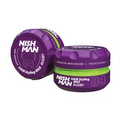 Matu veidošanas vasks Nishman Hair Styling Wax 04 Rugby vīriešu, 100 ml цена и информация | Средства для укладки волос | 220.lv