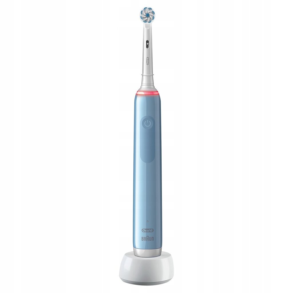 Oral-B Pro 3 3000 Sensitive Clean Blue zobu birste + 4 precīzijas rezerves daļas + futrālis цена и информация | Elektriskās zobu birstes | 220.lv