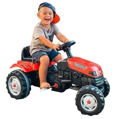 Pedāļu traktors ar piekabi bērniem Farmer GoTrac, sarkans cena un informācija | Rotaļlietas zēniem | 220.lv