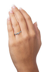 Brilio Нежное кольцо из белого золота 229 001 00809 07 цена и информация | Кольца | 220.lv