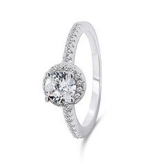 Brilio Silver Очаровательное серебряное кольцо с цирконами RI054W цена и информация | Кольца | 220.lv