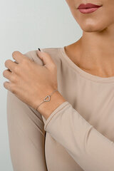 Brilio Silver Романтический позолоченный браслет в форме сердца BRC62Y цена и информация | Женские браслеты | 220.lv