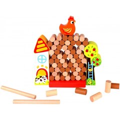 Arkādes spēle Falling wooden chicken farm Tooky Toy cena un informācija | Attīstošās rotaļlietas | 220.lv