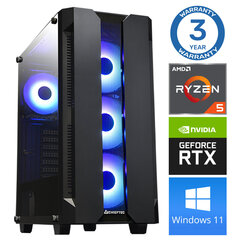 INTOP Ryzen 5 5500 32GB 250SSD M.2 NVME RTX4060 8GB WIN11 цена и информация | Стационарные компьютеры | 220.lv