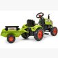 Traktors ar kausu un piekabi bērniem Claas Falk, zaļš cena un informācija | Rotaļlietas zēniem | 220.lv