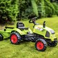 Traktors ar kausu un piekabi bērniem Claas Falk, zaļš cena un informācija | Rotaļlietas zēniem | 220.lv