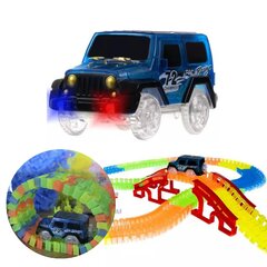 Трековая машина светящаяся цена и информация | Конструктор автомобилей игрушки для мальчиков | 220.lv