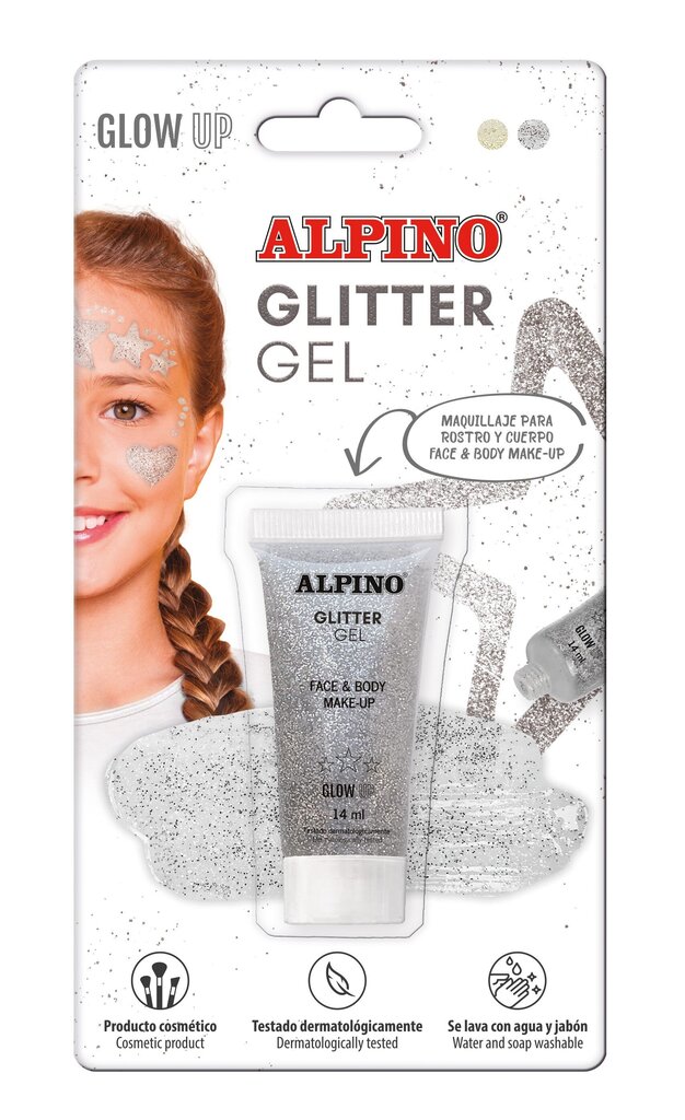 Grima gels Alpino Glitter silver bls 14 ml cena un informācija | Modelēšanas un zīmēšanas piederumi | 220.lv