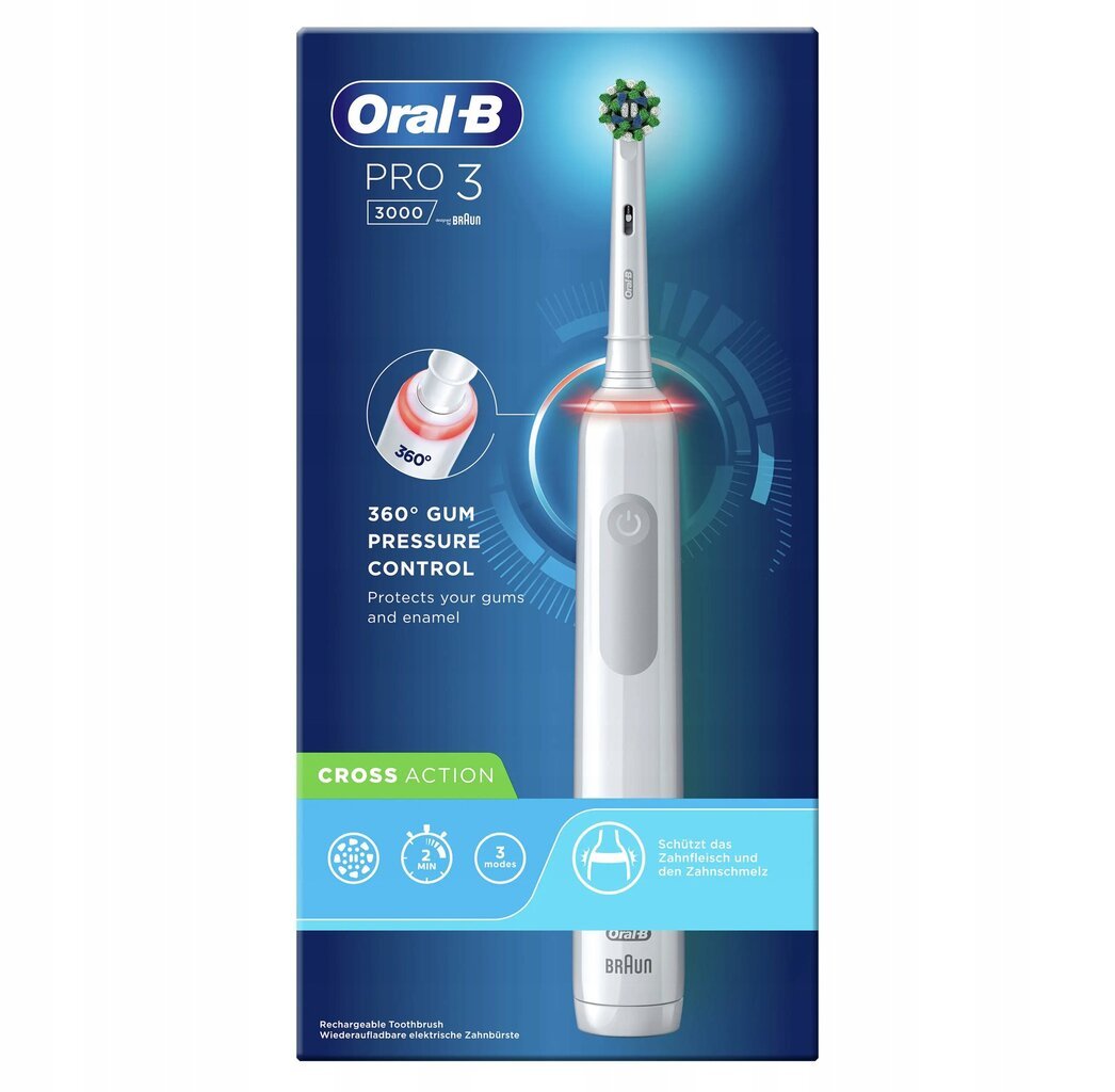 Oral-B Pro 3 3000 cena un informācija | Elektriskās zobu birstes | 220.lv