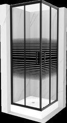 Dušas kabīne Mexen Rio ar paliktni un sifonu, daļēji matēta, Black, 70 x 70 cm cena un informācija | Dušas kabīnes | 220.lv