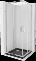 Dušas kabīne Mexen Rio F ar paliktni un sifonu, Melna + Balta / Melna, 70 x 70 cm cena un informācija | Dušas kabīnes | 220.lv