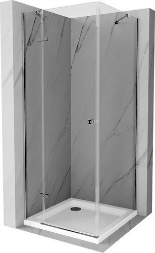 Dušas kabīne Mexen Roma White/Chrome, 80 x 80 cm цена и информация | Dušas kabīnes | 220.lv