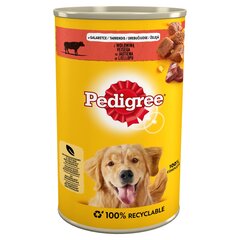 Pedigree с говядиной, 12х1,2 кг цена и информация | Консервы для собак | 220.lv