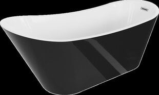 Vanna Mexen Alta, 170 x 75 cm, White/Black+Chrome cena un informācija | Vannas | 220.lv
