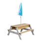 Piknika galds ar soliņu, saulessargiem un ūdens/smilšu tvertnēm Axi Nick цена и информация | Dārza mēbeles bērniem | 220.lv