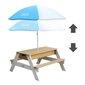 Piknika galds ar soliņu, saulessargiem un ūdens/smilšu tvertnēm Axi Nick cena un informācija | Dārza mēbeles bērniem | 220.lv